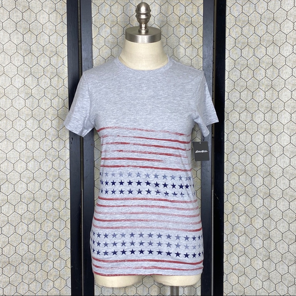 Eddie Bauer Stars & Stripes Shirt Sleeve Tee Shirt